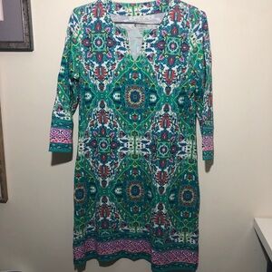 Coolibar Oceanside Tunic Dress UPF 50+ Medium M Sun Protection Colorful